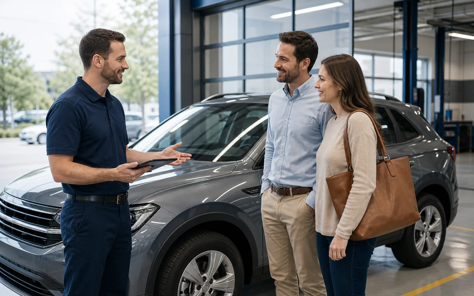 Customer receiving the vehicle back with a clear final walkthrough